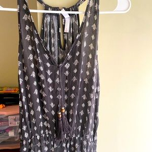 Grey and white Tank top shorts romper!